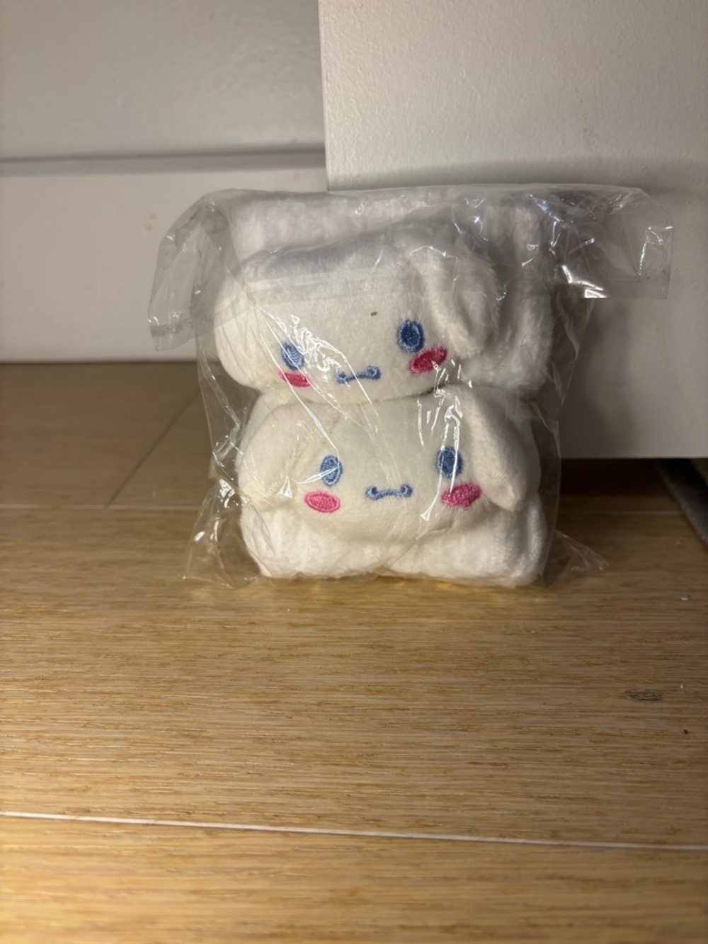 Plush Double Stack White Character Pair - wristband